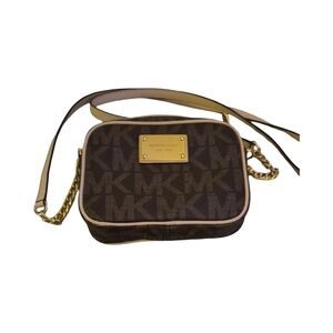 Michael Kors Black and Gold Crossbody Bag 5inch×6.5inch